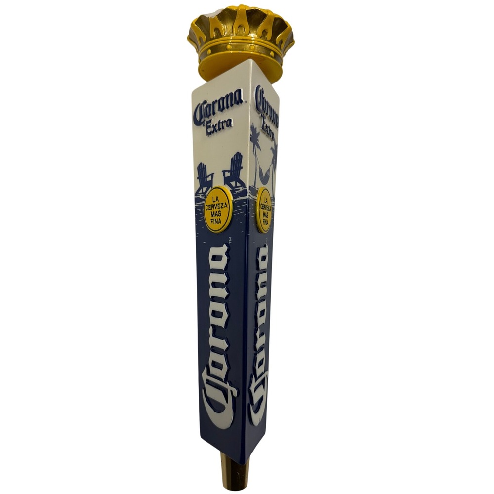 Corona Extra Beer Tap Handle Crown Topper Beach Scene Bar Decor